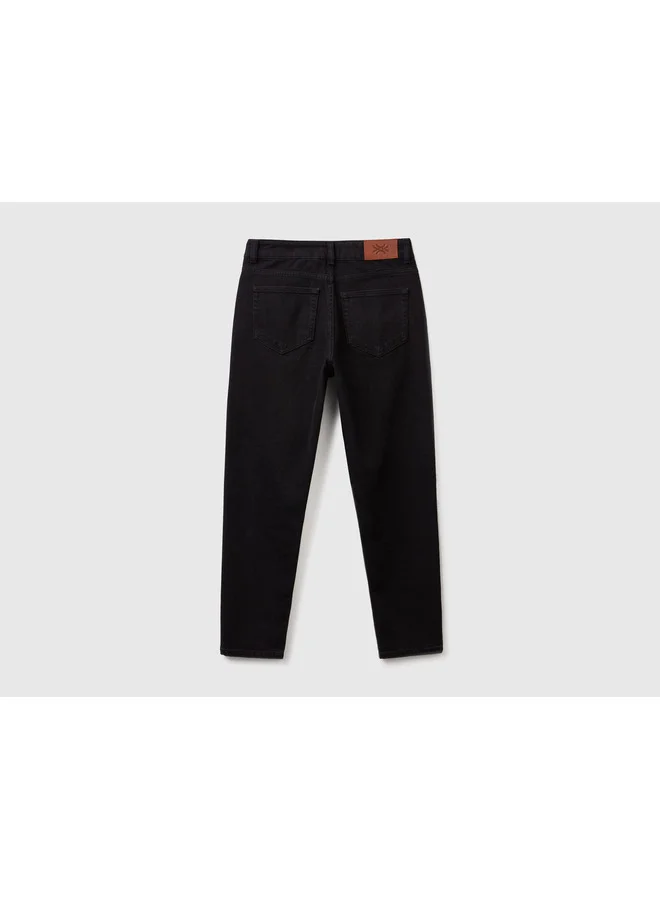 يونايتد كولورز أوف بينتيون Cropped High-Waisted Jeans