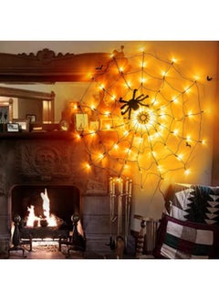 Generic Spider Web Lights with Giant Spider 4FT Waterproof Spider Web Light 70 LEDs 8 Modes String Light  - Image 2