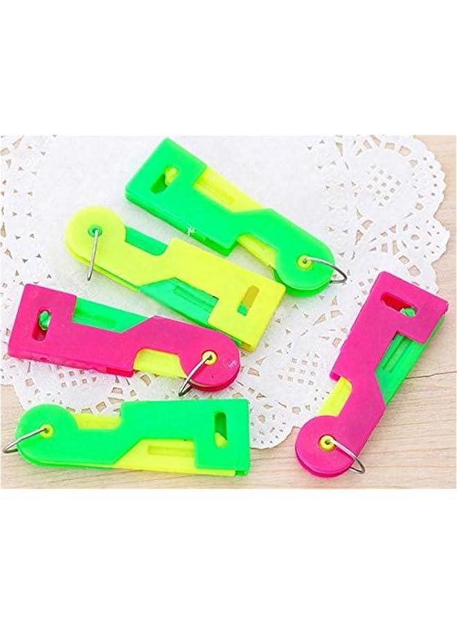 10Pcs Automatic Machines Sewing Needle Threader, Plastic Needle Threaders Hand Machine Sewing Tool (Colors Random) - Image 2