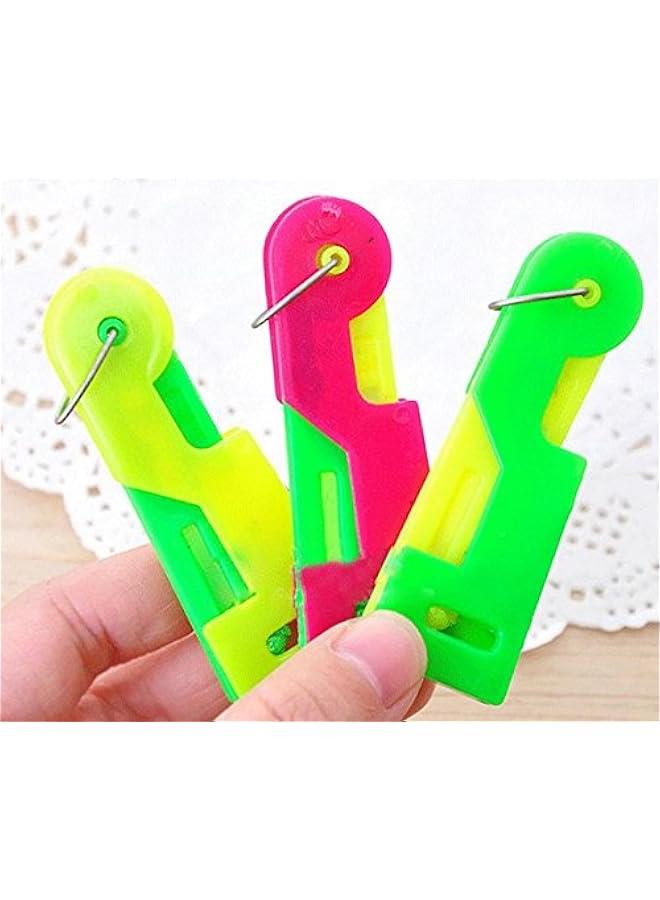 10Pcs Automatic Machines Sewing Needle Threader, Plastic Needle Threaders Hand Machine Sewing Tool (Colors Random) - Image 4