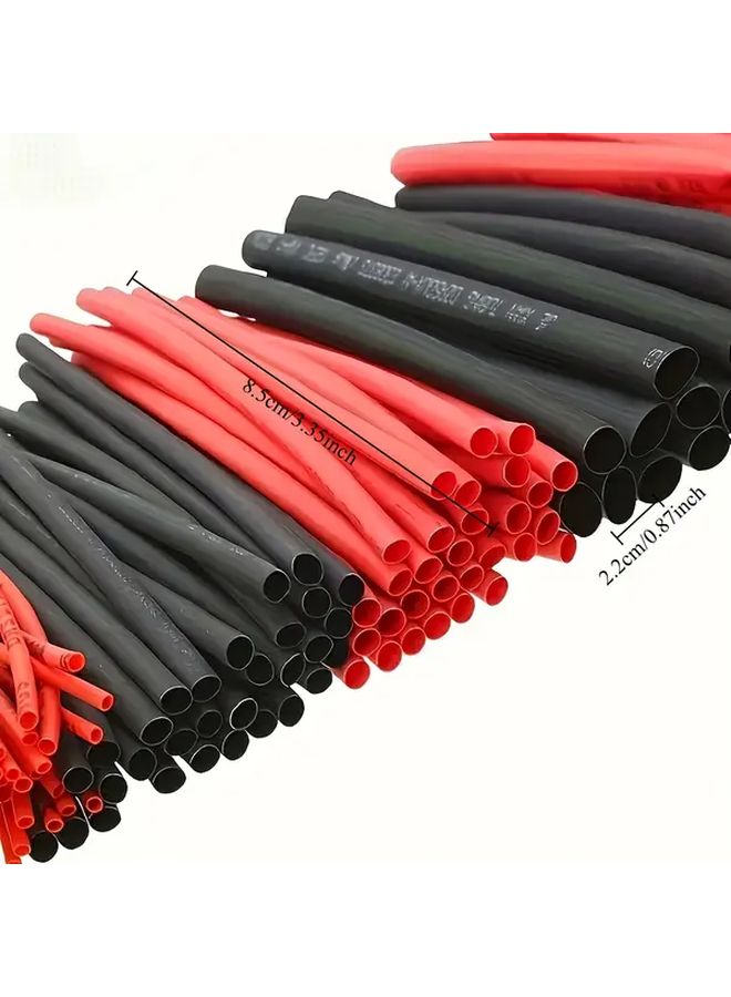 Heat Shrink Tubing Kit 127pcs Mixed Style Black Red UV Resistant Wire Protection - Image 2