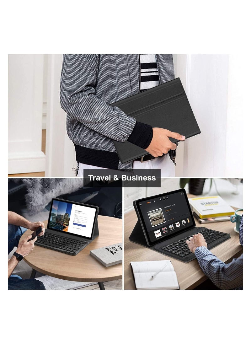 Generic - Keyboard Case for Samsung Galaxy Tab S9 Plus 2023, Slim Folio Cover Removable Detachable Bluetooth Keyboard with Pencil Holder for S9 Plus SM-X810 / SM-X816B - Image 1