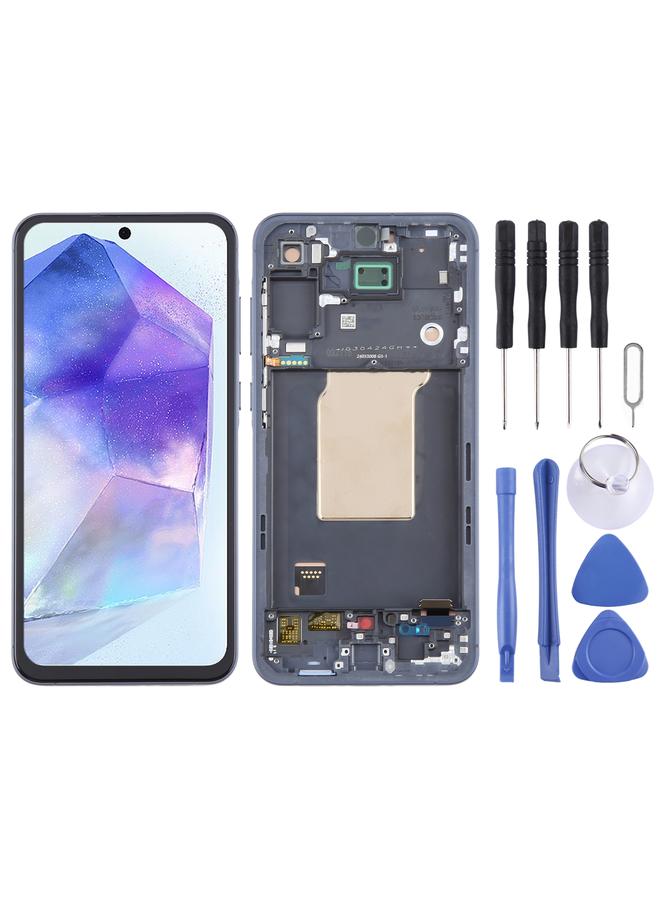 erorex Replacement For Samsung Galaxy A55 SM-A556B TFT LCD Screen Digitizer Full Assembly with Frame, Not Supporting Fingerprint Identification - Image 1