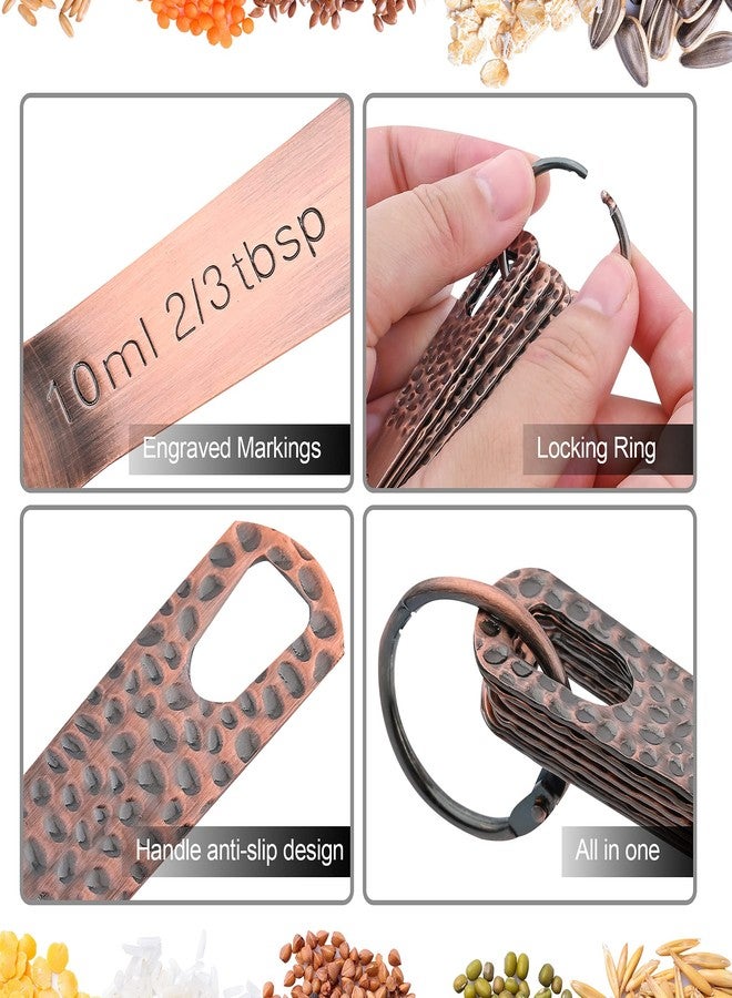 Smithcraft طقم أكواب قياس نحاسية من سميثكرافت، 5 أكواب قياس، أكواب قياس معدنية - Image 3