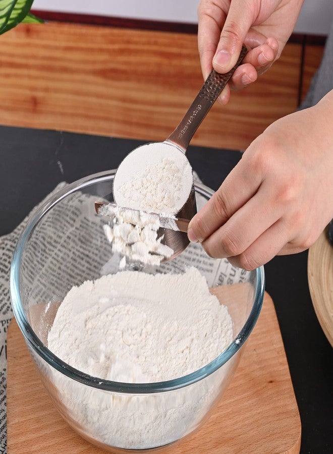 Smithcraft طقم أكواب قياس نحاسية من سميثكرافت، 5 أكواب قياس، أكواب قياس معدنية - Image 5