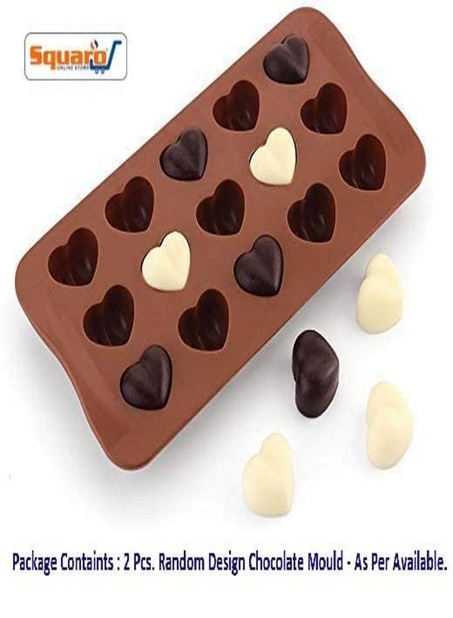 SQUARO Chocolate Silicon Mould, Different Chocolate Molds, DIY Cake Soap Ice Cream Candy Jelly molds (Random Design - As per Available,Set of 2 Pcs.) - Image 4