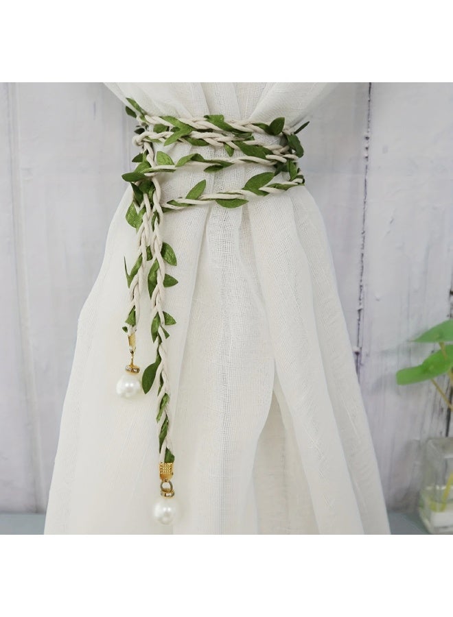 Goolsky 1pc Knitted Leaf Curtain Tieback Curtain Holdback For Bedroom Living Room Home Decor - Image 1