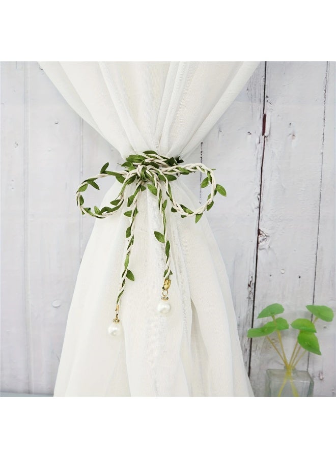 Goolsky 1pc Knitted Leaf Curtain Tieback Curtain Holdback For Bedroom Living Room Home Decor - Image 5