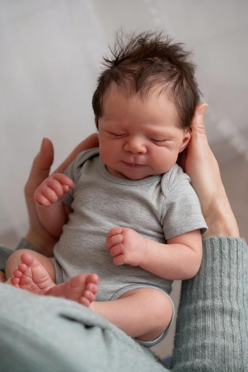 Anano Reborn Baby Dolls Silicone Full Body Realistic Baby Doll Newborn Girl Full Silicone Babys Doll 18 Inch Real Life Babys Lifelike Reborn Babies Dolls Washable - Image 3