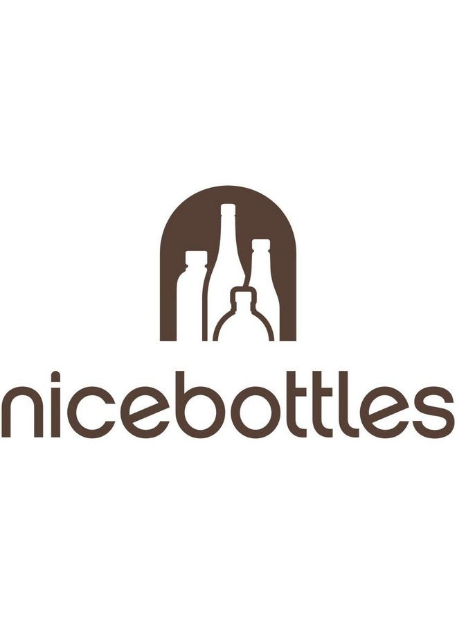 nicebottles nicebottles Clear Glass Beverage/Sauce Bottles, 12 Oz, Black Caps - Case of 12  - Image 3