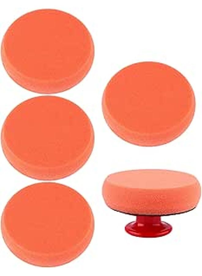 6 Inch Car Polishing Pad Sponge Kit With Handle For Automotive Detailing Buffing And Paint Care - Image 1