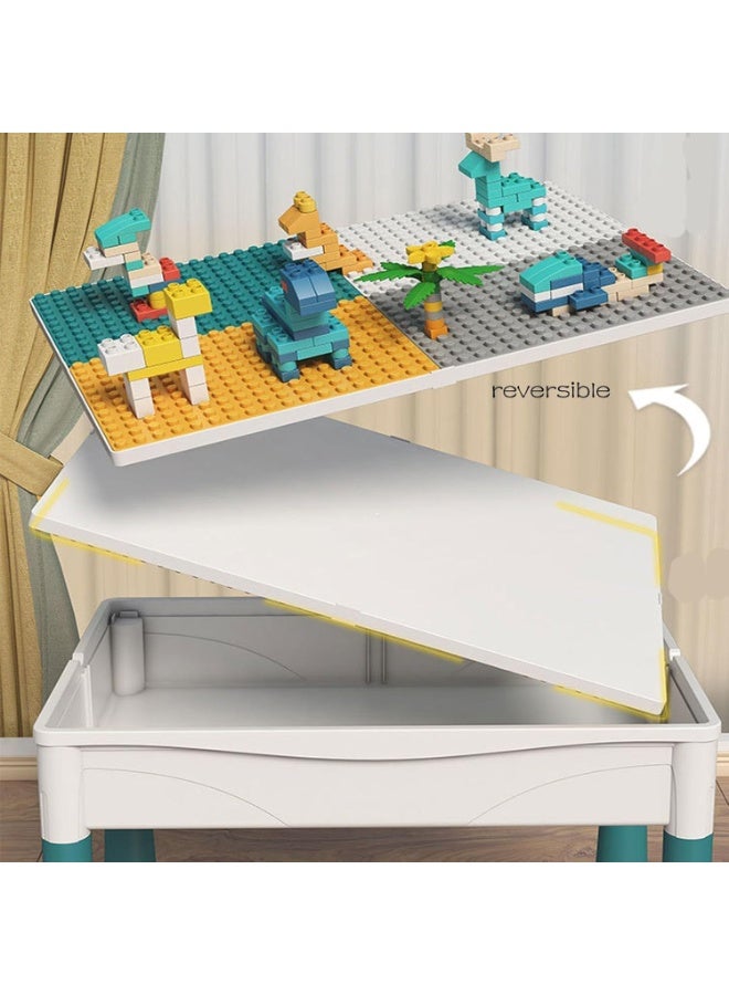 TRASSLE Toddlers Activity Table Kids Activity Table and Chair Set Sand Water Table Kids Learning Play Table Toys for Girls Boys Toddler - Image 5