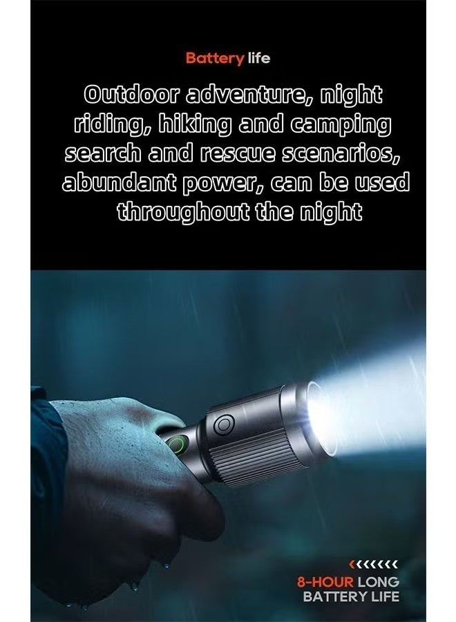 Philips Waterproof Body Aluminum Alloy Rechargeable Flashlight with Strong Light, Long Battery Life, Zoom, Outdoor and Home Lighting Emergency Ligh - Image 5