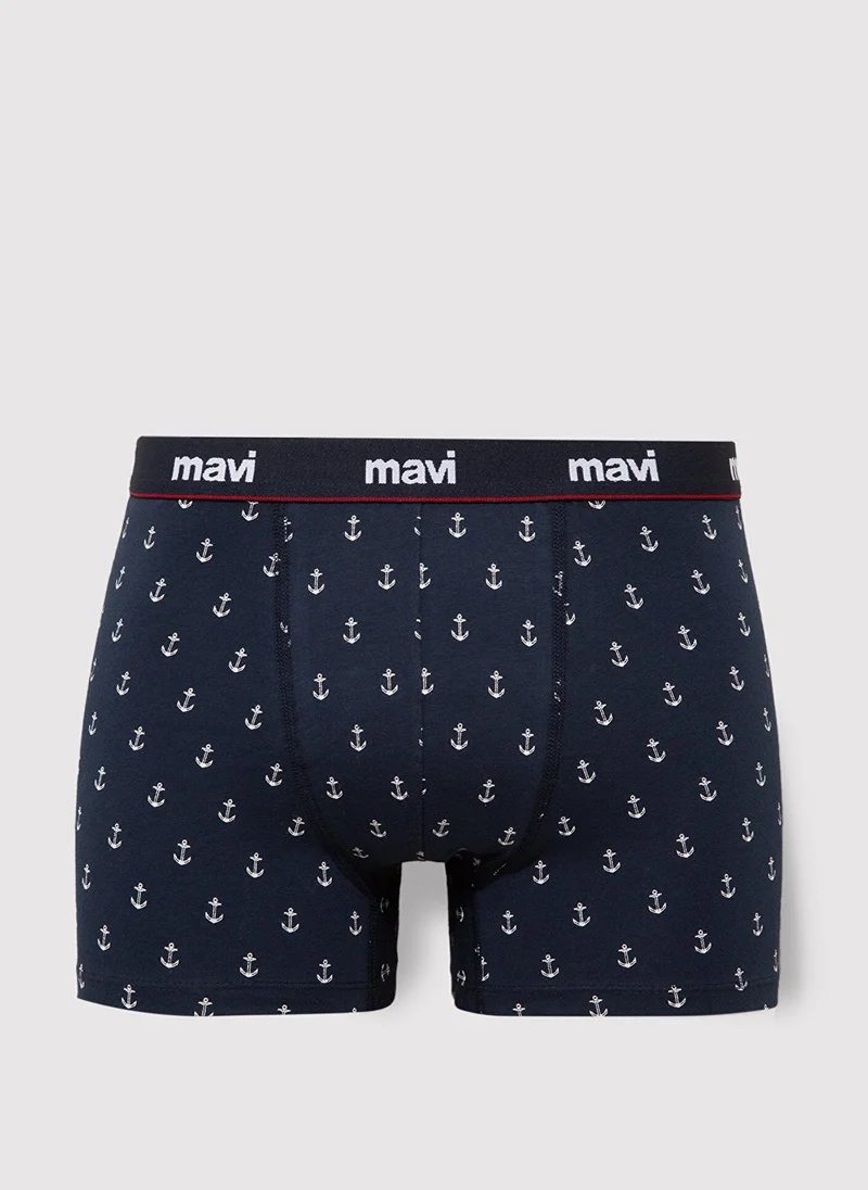 Mavi Printed Navy Boxers