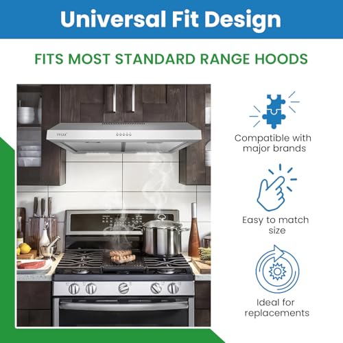 Filter Everything Replacement Aluminum Range Hood Filter Compatible with Broan 97005683, 97007894, 99010152, BPRPFA, S97017455 – 9-7/8” x 11-11/16” x 3/8” (2-Pack) - Image 4