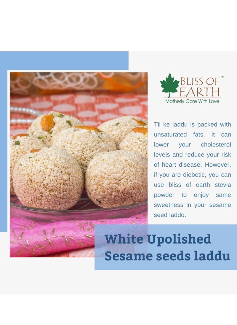BLISS OF EARTH Organic Unpolished White Sesame Seeds 200gm  - Image 4