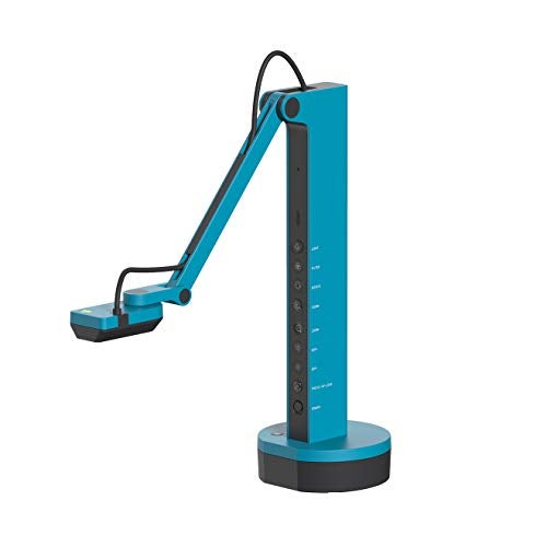 IPEVO VZ-X Wireless 8MP Document Camera, 3 Modes of Connectivity — Wi-Fi, HDMI, and USB, Compatible with Web Conferencing Software, Works Wirelessly with iOS, tvOS, and Android,Black, Blue - Image 1