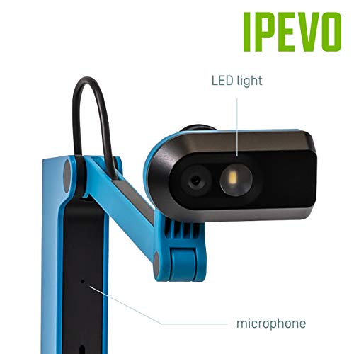 IPEVO VZ-X Wireless 8MP Document Camera, 3 Modes of Connectivity — Wi-Fi, HDMI, and USB, Compatible with Web Conferencing Software, Works Wirelessly with iOS, tvOS, and Android,Black, Blue - Image 3