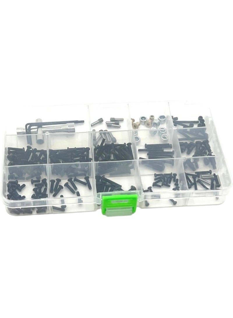 GGOOT RC Screw Kits Repair Tool with Nut, Pin, Wrench with Storage Box DIY Accs Hardware Fastener for 1/12 MN128 MN86 Truck Crawler - Image 1