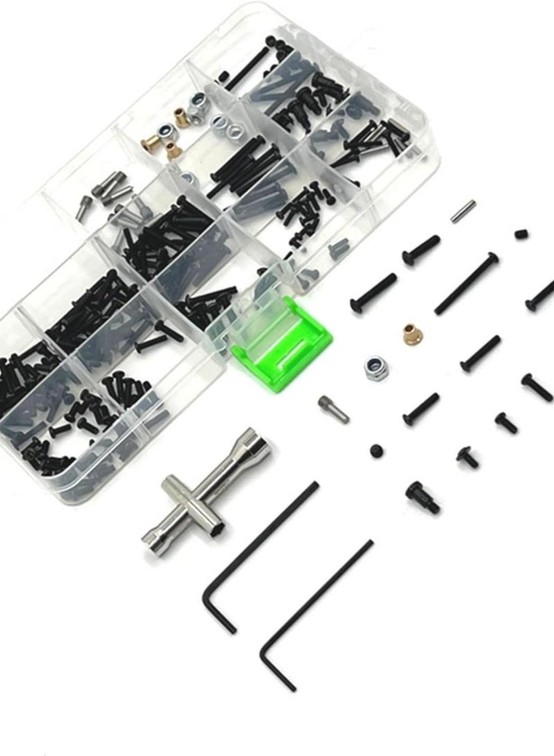 GGOOT RC Screw Kits Repair Tool with Nut, Pin, Wrench with Storage Box DIY Accs Hardware Fastener for 1/12 MN128 MN86 Truck Crawler - Image 2