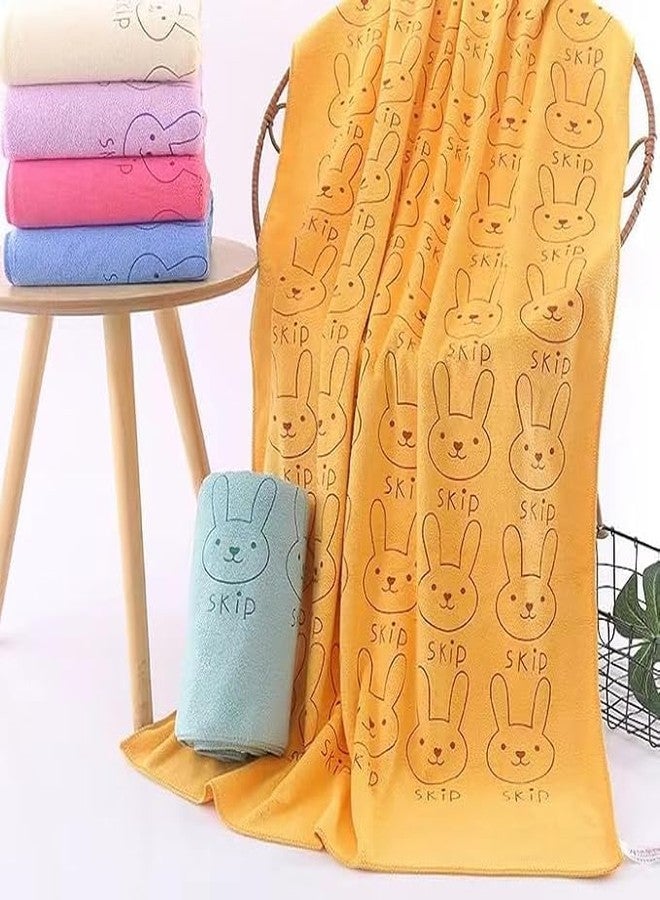 EIO Microfibre Bath Towels for Kids -Extra Soft/Quick Dry/Strong Water Absorbent/Bathing Towel for Kids,Boys and Girls Pack of 2 (Towel Medium Set-1) - Image 2