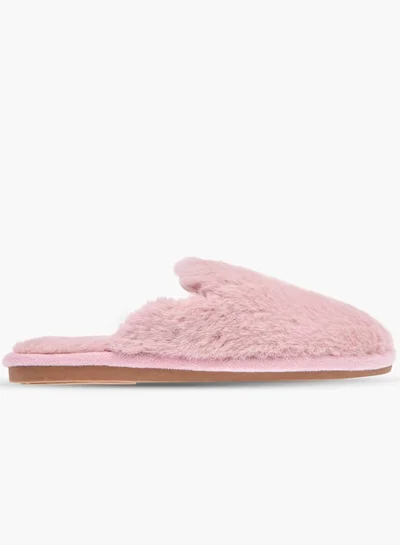 Le Confort Womens Fur Textured Slip-On Bedroom Mules