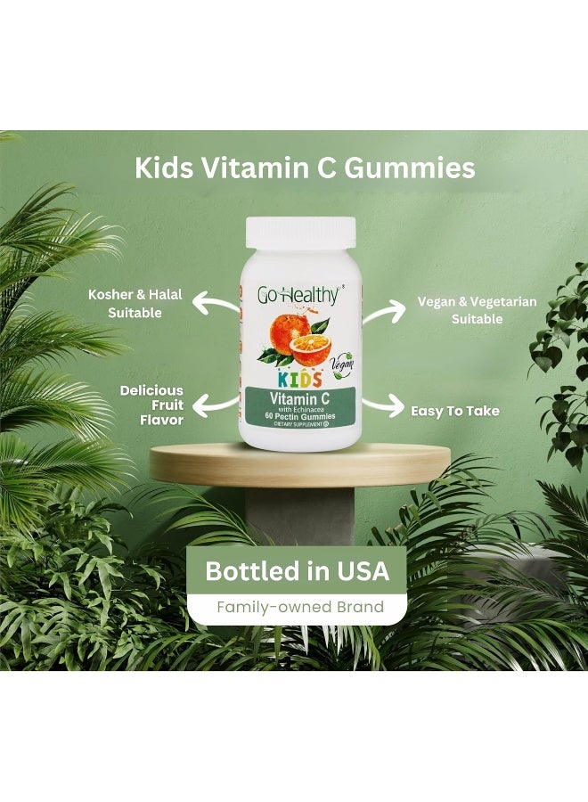 Go Healthy Natural Vitamin C Gummies for Kids - 60 Pectin Gummies - Image 2