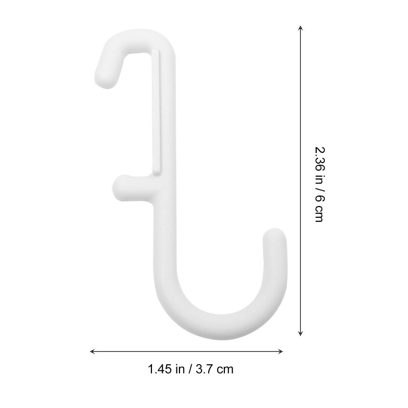 7 Pcs Small Plastic Pegboard Hooks for Wall Storage Tool Organization White - Image 3