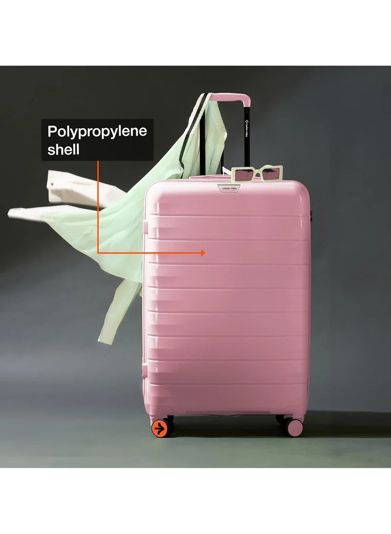 nasher miles Nasher Miles Vienna Hard-Sided Polypropylene Luggage Set of 3 Pink Trolley Bags (55, 65 & 75 )