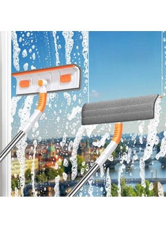 Coofbe 120 cm Rotatable Length Adjustable Double-Sided Glass Wiping Brush Elastic Head Microfiber Brush  - Image 1