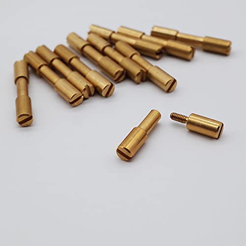 FOIBURELY 10 sets of brass bracket bolt fasteners tactical lock rivets, knife DIY tool handle fastener revision, EDC knife screw(Head Diameter 5 mm) - Image 3