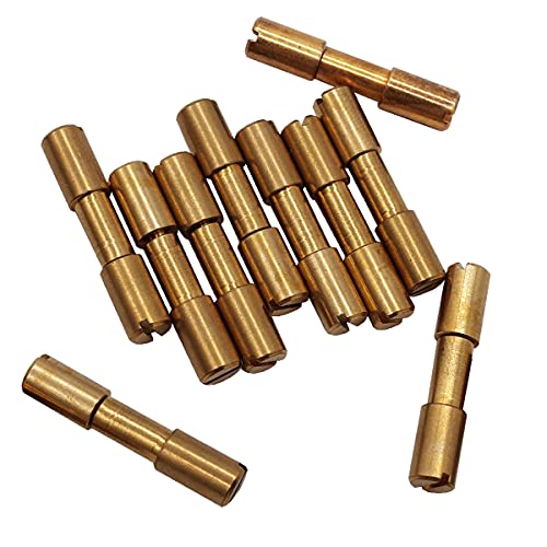FOIBURELY 10 sets of brass bracket bolt fasteners tactical lock rivets, knife DIY tool handle fastener revision, EDC knife screw(Head Diameter 5 mm) - Image 1