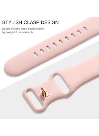 Sport Silicone Bands Compatible with Apple Watch Band 38mm 40mm 41mm Series10 42mm , Strap for iWatch Series 9 8 SE 7 6 5 4 3 2 1 Ultra Women Men - view 2