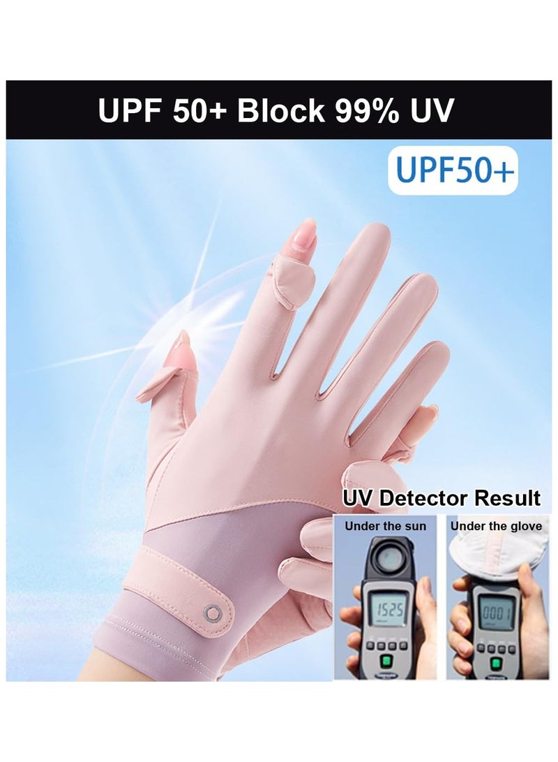 RTYY قفازات نسائية،قفاز سواقة،قلفزات سواقه،قفازات الحماية من الشمس،قفازات صيفية مضادة للانزلاق، مزودة بشاشة لمس كاملة الأصابع، مناسبة للقيادة في الصيف، وركوب السيارات، وصيد الأسماك، ولعب الجولف، والأنشطة الخارجية. - Image 5