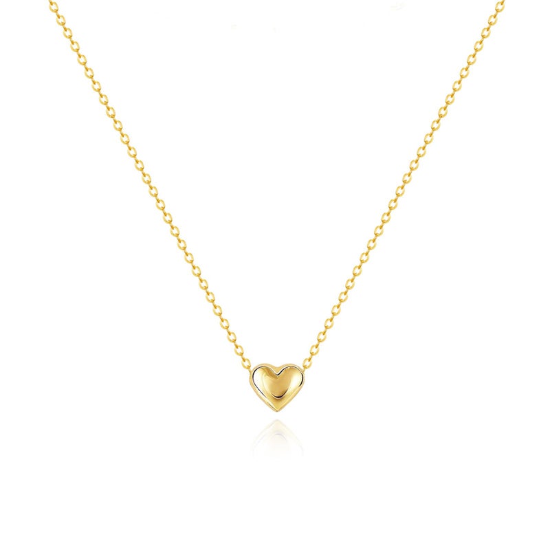 Zeffy Gold Heart Necklace Small Chunky Cute Necklaces Trendy Dainty Tiny Heart Choker Necklaces Dainty Simple Gold Jewelry Christmas Gifts - Image 1
