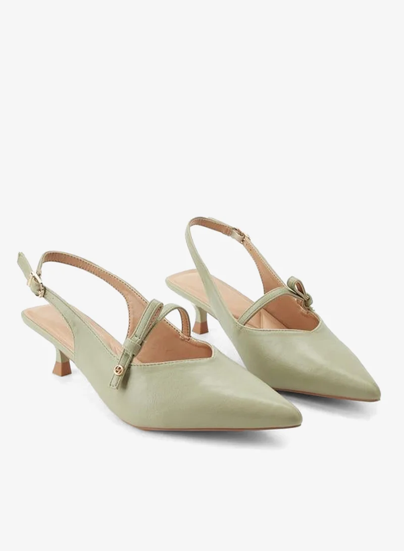 Celeste Women Pointed Toe Kitten Heel Shoes