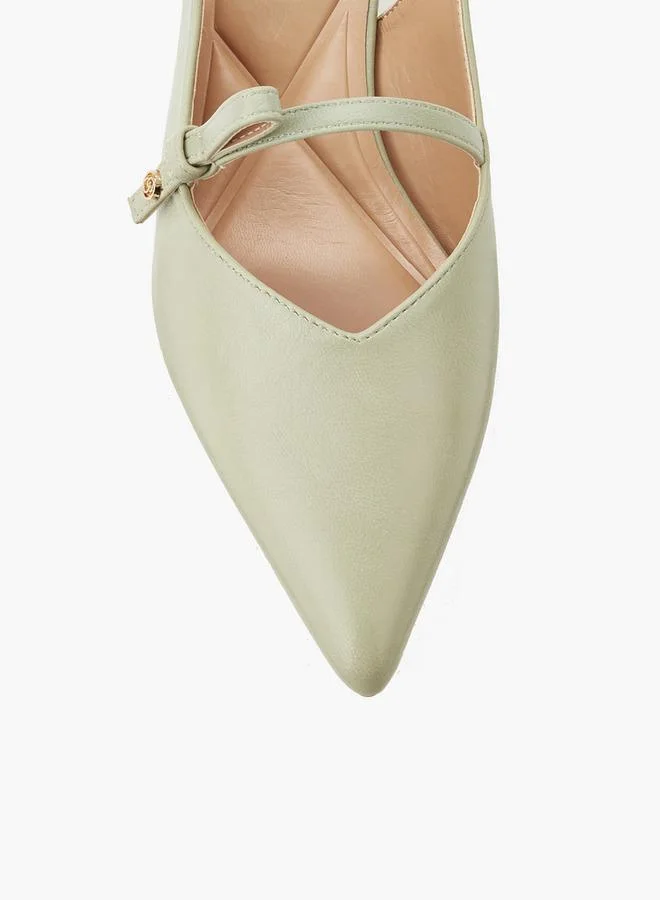 Celeste GREEN Women Pointed Toe Kitten Heel Shoes for Women | Best Price UAE