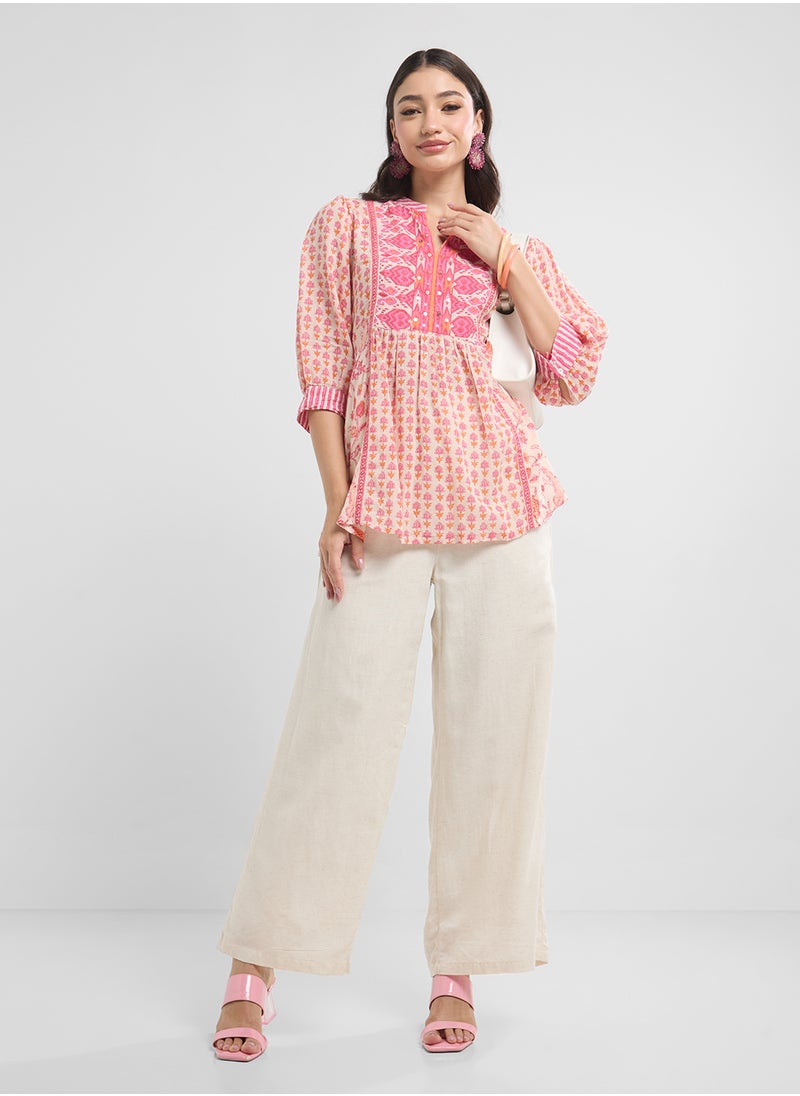 Biba Printed Short Kurti  - Image 4