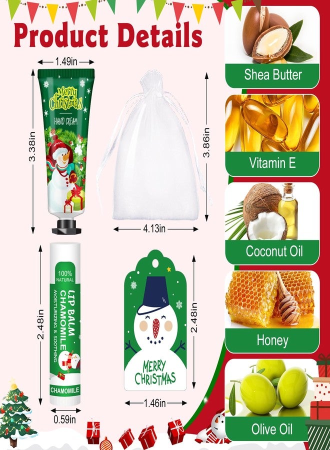 KONEUK 60 Pack Christmas Hand Cream and Lip Balm Set, Stocking Stuffers for Women, Bulk Hand Lotion for Christmas Gifts, Christmas Party Favors, Party Supplies and Christmas Decorations - Image 3
