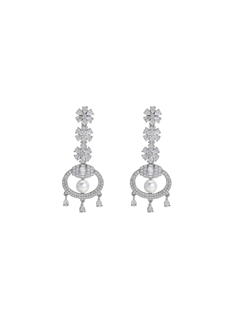 برياسي American Diamond Contemporary Drop Earrings