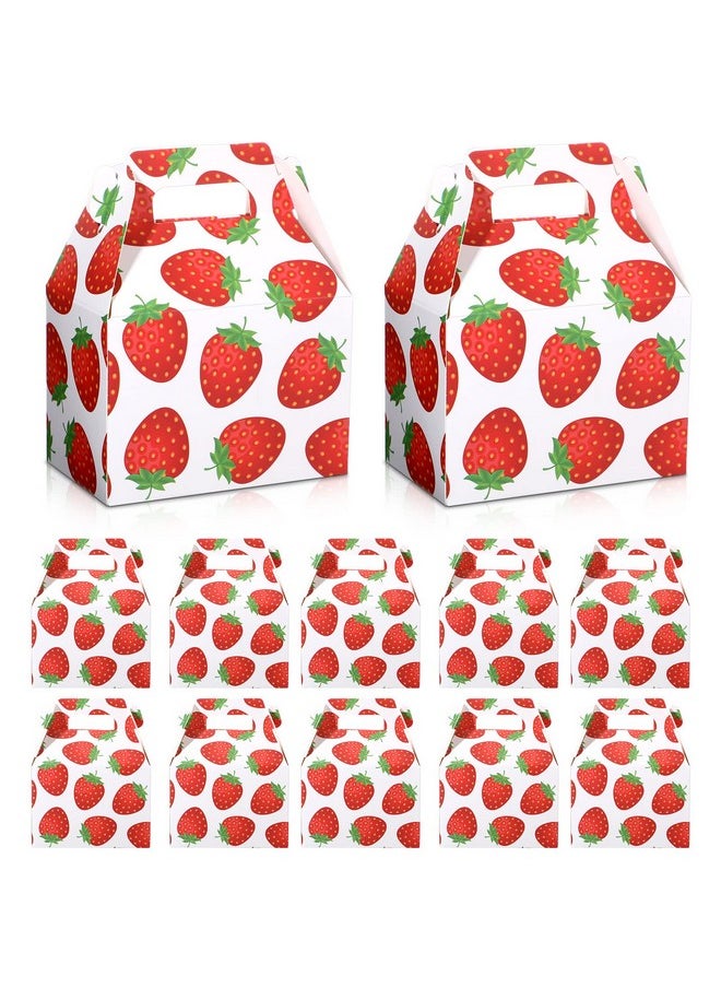 Fumete - Strawberry Birthday Party Decorations Treat Boxes Strawberry Birthday Favor Decorations Fruit Themed Party Supplies For Kids Birthday Baby Shower Party 4.7 X 2.4 X 5.1 Inch (22 Pcs) - Image 1