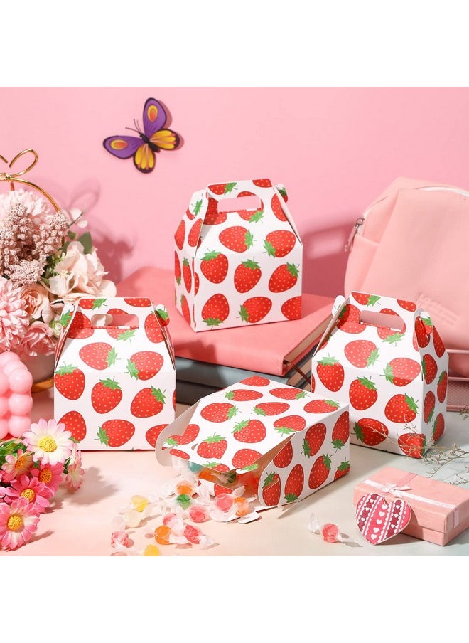 Fumete - Strawberry Birthday Party Decorations Treat Boxes Strawberry Birthday Favor Decorations Fruit Themed Party Supplies For Kids Birthday Baby Shower Party 4.7 X 2.4 X 5.1 Inch (22 Pcs) - Image 1