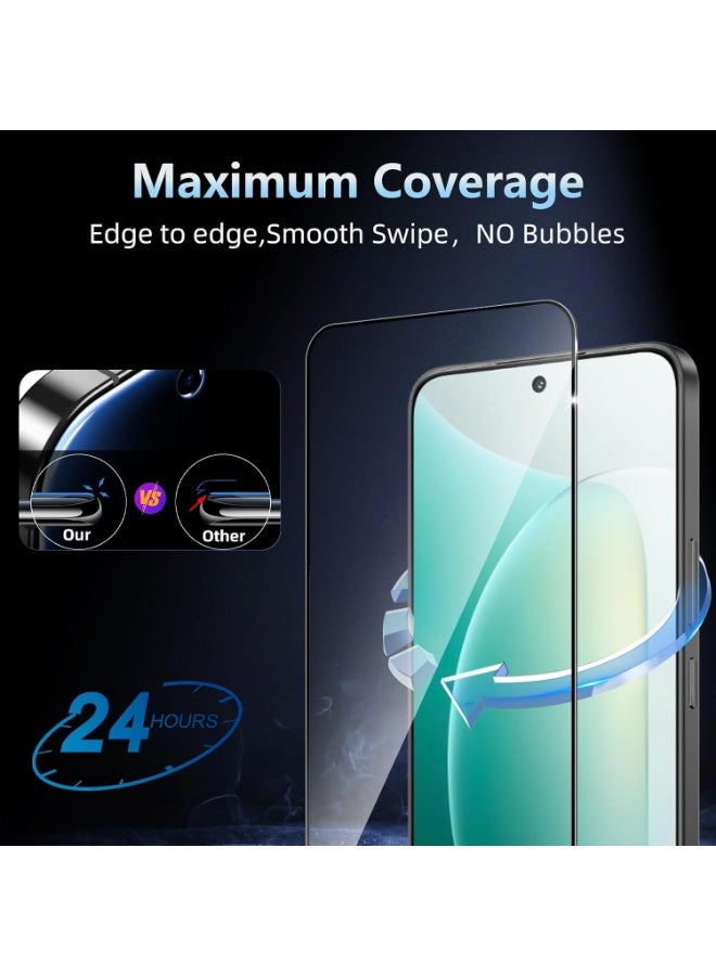شاشة حماية من الزجاج مقوى 9H ESD Anti Static برميم مضادة للصدمات بحافة سوداء متوافقة مع هونر X7D - Image 4
