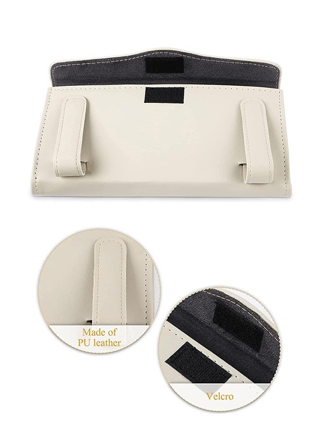 Gloryful Car Tissue Holder, Sun Visor Tissue Box, Car Visor Napkin Holder, Pu Leather Backseat Tissue box (Beige)  - Image 5