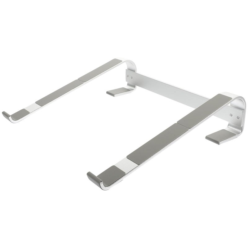 Aluminum Foldable Laptop Stand with Cooling Radiator Portable Silver Computer Riser - Image 2
