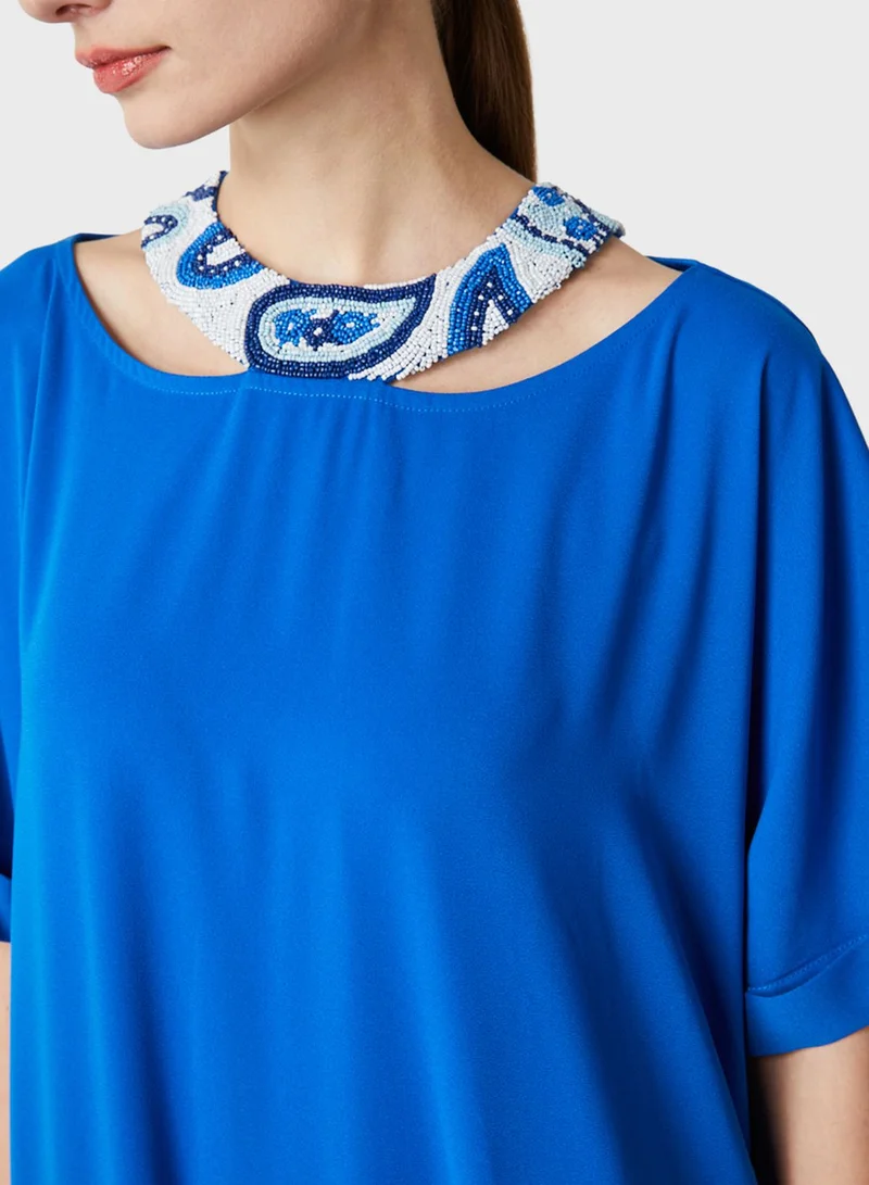 Femi9 Cobalt Caftan Dress