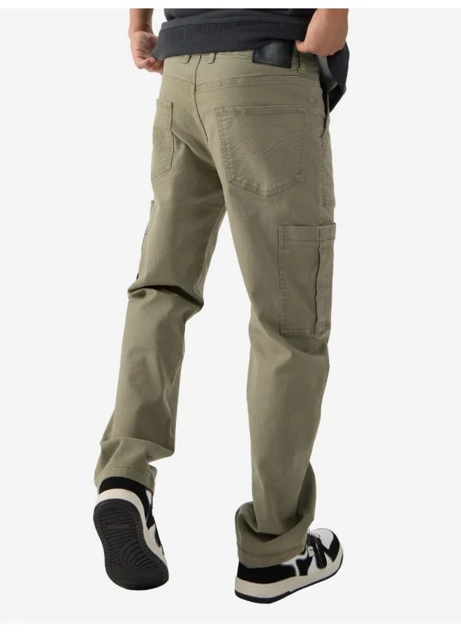 The Souled Store  The Souled Store Men Solids Light Olive (Straight Fit) Jeans for Men | Best Price UAE