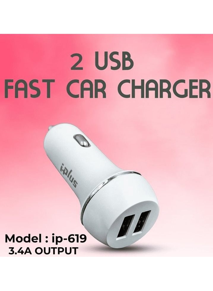 iplus iPlus (iP-6192) USB Fast Car Charger, Car Mobile Charger Fast Charger iPlus 3.4 Amp - Image 1