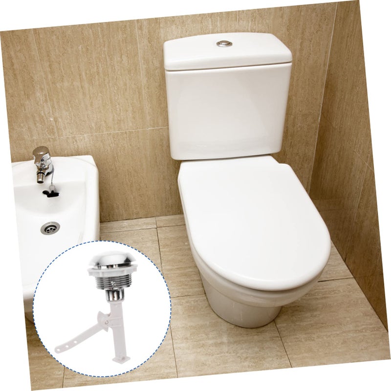 Easy Mount Toilet Flush Lever Push Button Rod For Bathroom Seat - Image 5