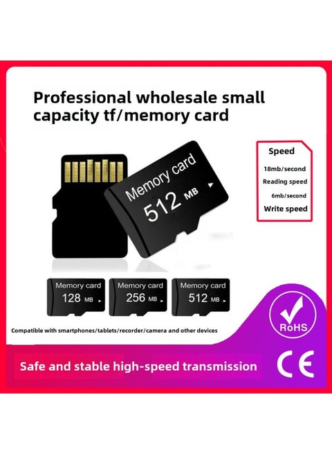 بطاقة تخزين صغيرة السعة 512MB كاميرا الأطفال TF بطاقة مكبر الصوت - السعة: 512MB